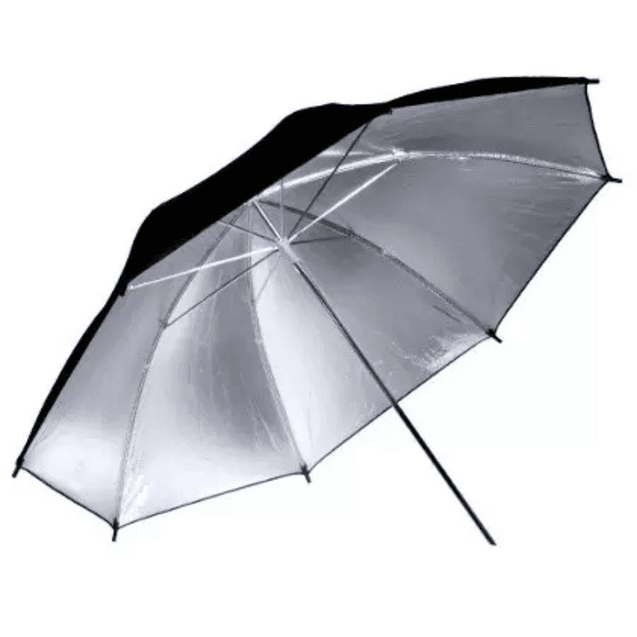 SOMBRINHA 77CM 30" Negro/Plata DE ESTUDIO