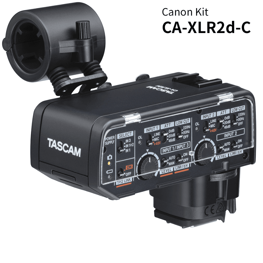 ADAPT. DE Micrófono TASCAM CA-XLR2D-C P/CAM CANON
