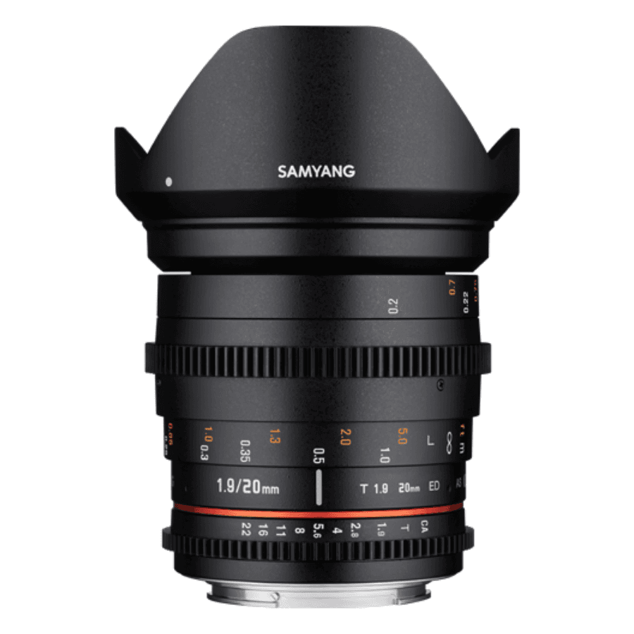 LENTE CINE SAMYANG CANON EF 20MM T/1.9 ED AS UMC
