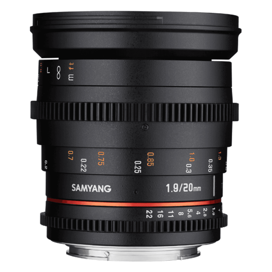 LENTE CINE SAMYANG NIKON VDSLR 20MM T1.9 ED AS UMC
