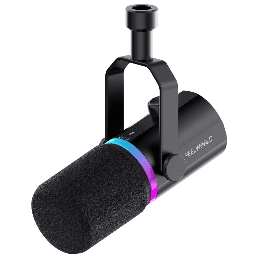 MICROFONE FEELWORLD PM1 PODCASTS/PC/LUZ RGB