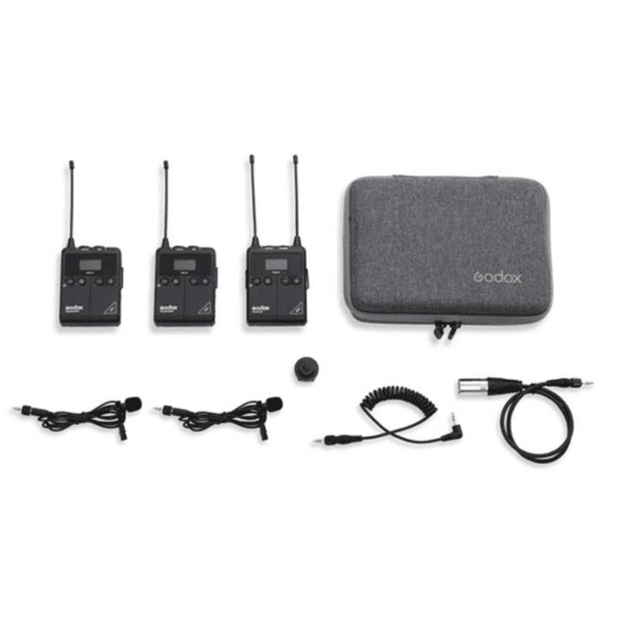 MICROFONE GODOX WMICS1 KIT 2 2TX+1RX COMBO