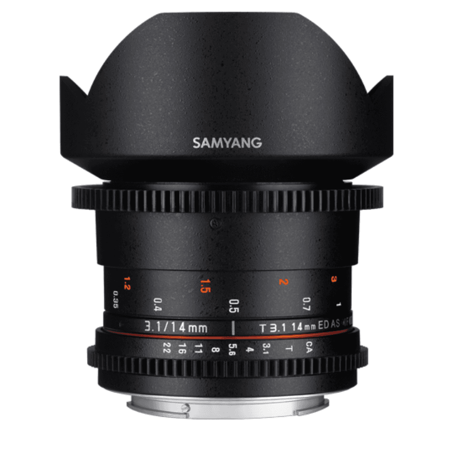 LENTE CINE SAMYANG NIKON VDSLR 14MM T/3.1 II ED AS