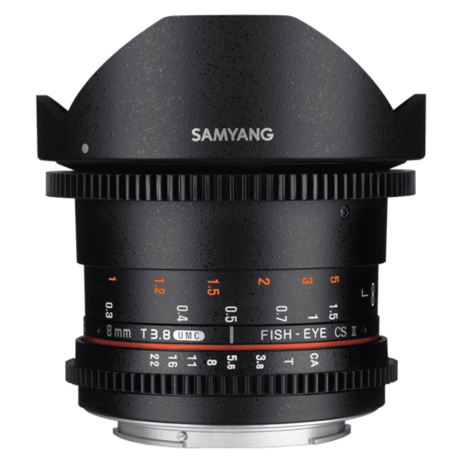 LENTE CINE SAMYANG CANON VDSLR 8MM T3.8 II EF UMC