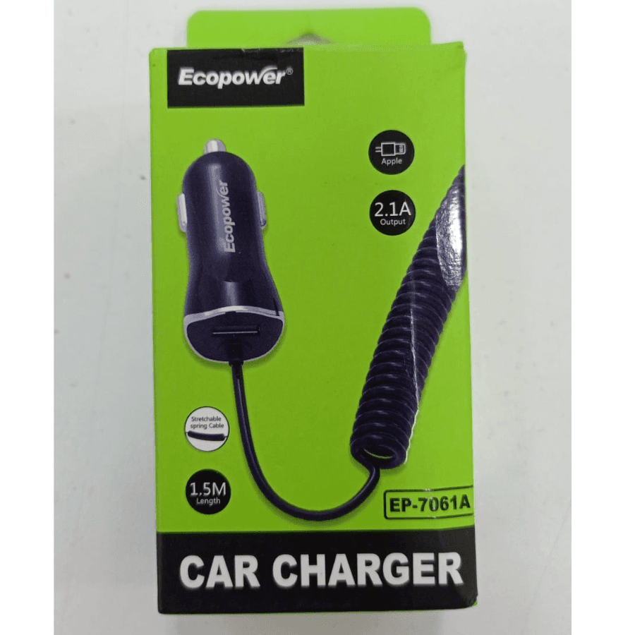 Cargador ECOPOWER EP-7061A CARRO/IP/1,5M