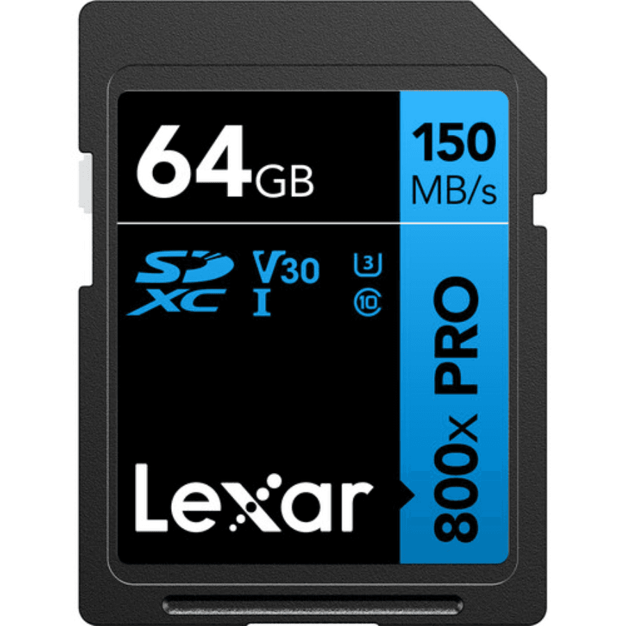 Memoria LEXAR SD 64GB BLUE PERFOR. 150MB/S 800XPRO