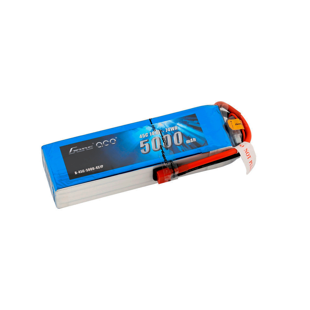GENS ACE 14.8V 5000MAH 45C 4S LIPO DEAN PLUG GEA50004S45D