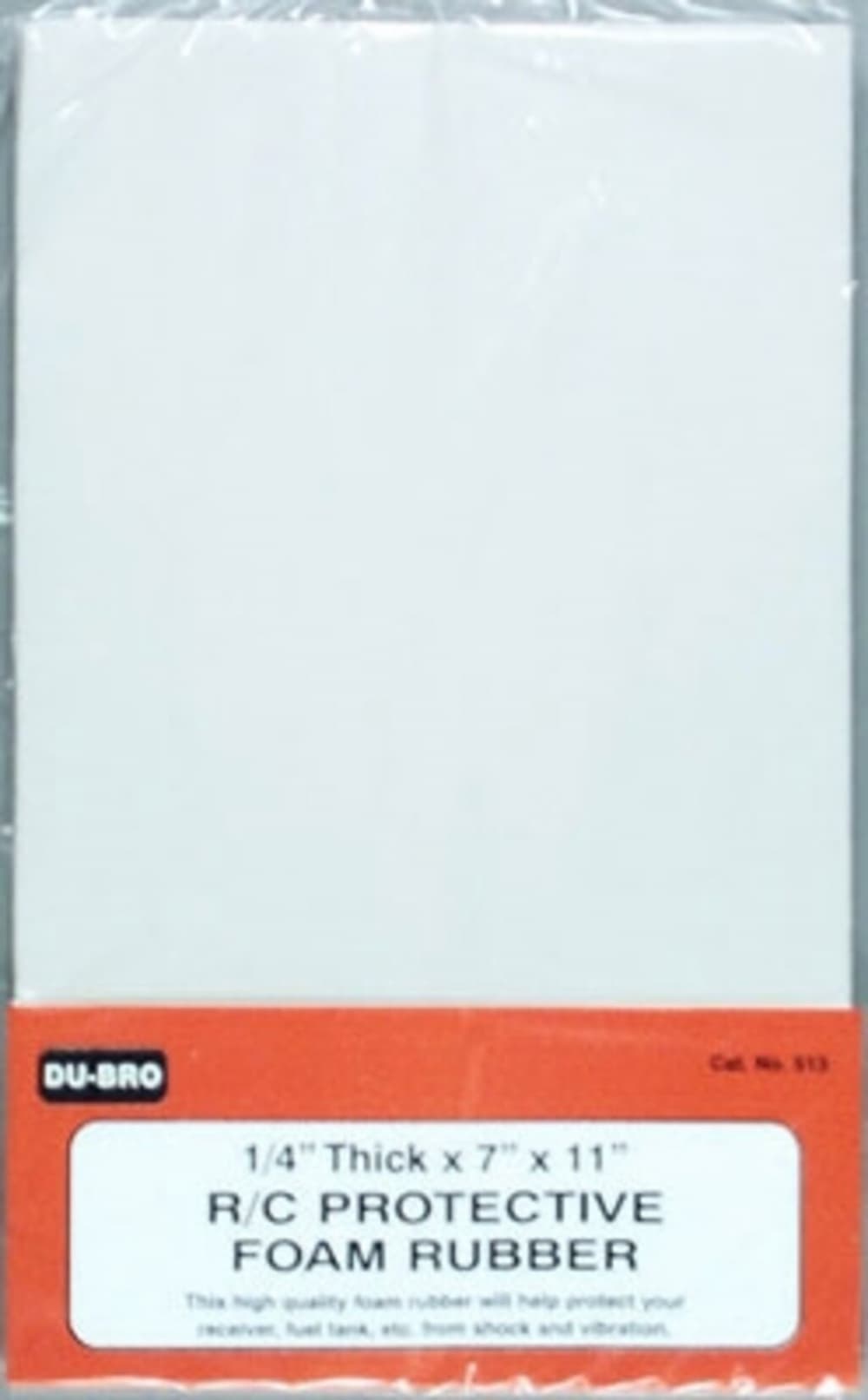 DUBRO 0.25" RC PROTECTIVE FOAM RUBBER DUB513