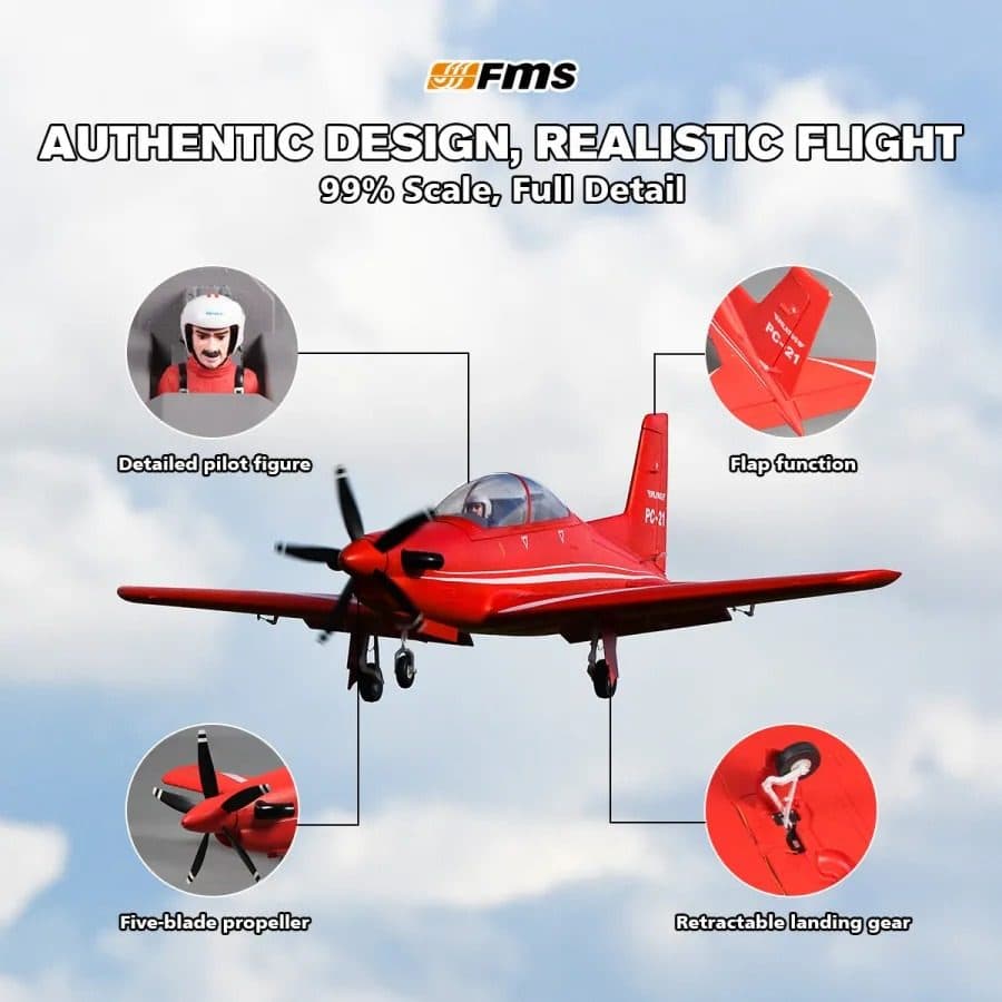 AVIAO FMS PC-21 PNP 1100MM PILATUS FMS087P