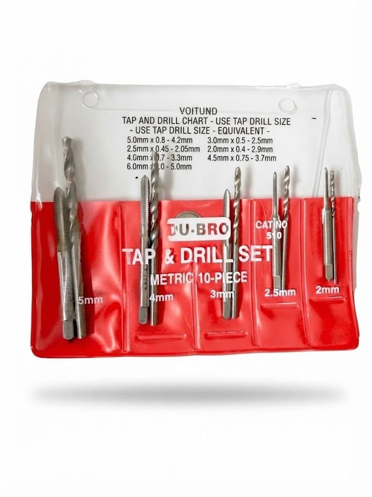 DUBRO STANDARD TAP/DRILL SET (10PCS) DUB509