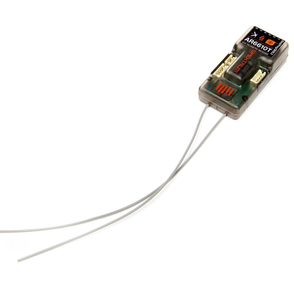 Receptor SPEKTRUM 6CH AR6610T DSMX TELEMETRIA 2.4GHZ SPMAR6610T