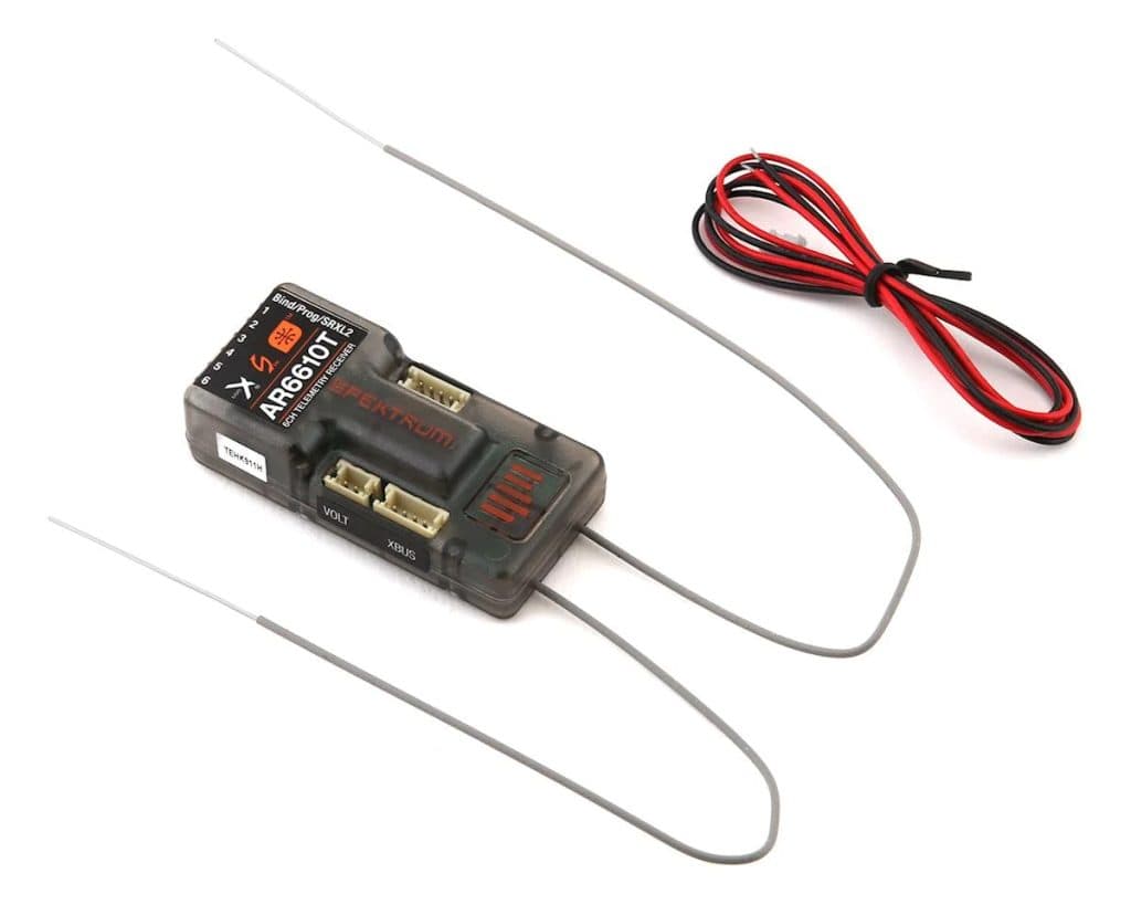 Receptor SPEKTRUM 6CH AR6610T DSMX TELEMETRIA 2.4GHZ SPMAR6610T
