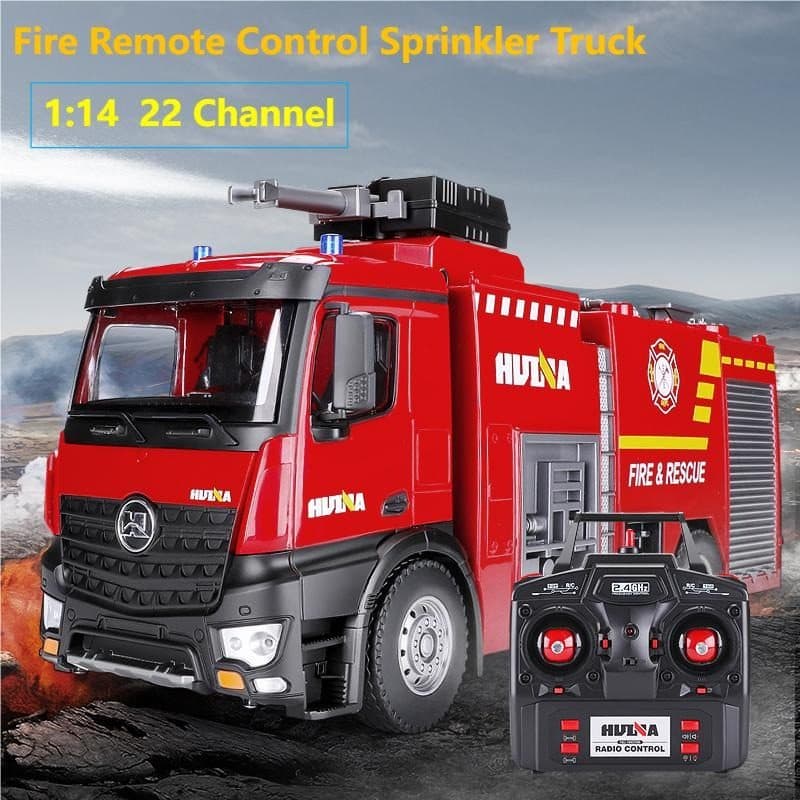 CAMINHAO HUINA 1/14 RC BOMBEIRO SPRAY DE AGUA 22CH FIRETRUCK 1562