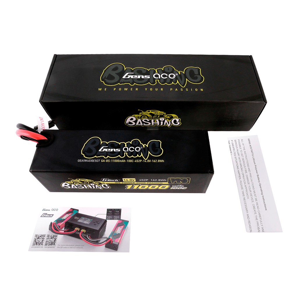 GENS ACE 14.8V 11000MAH 100C BASHING PRO G-TECH EC5 PLUG ARRMA