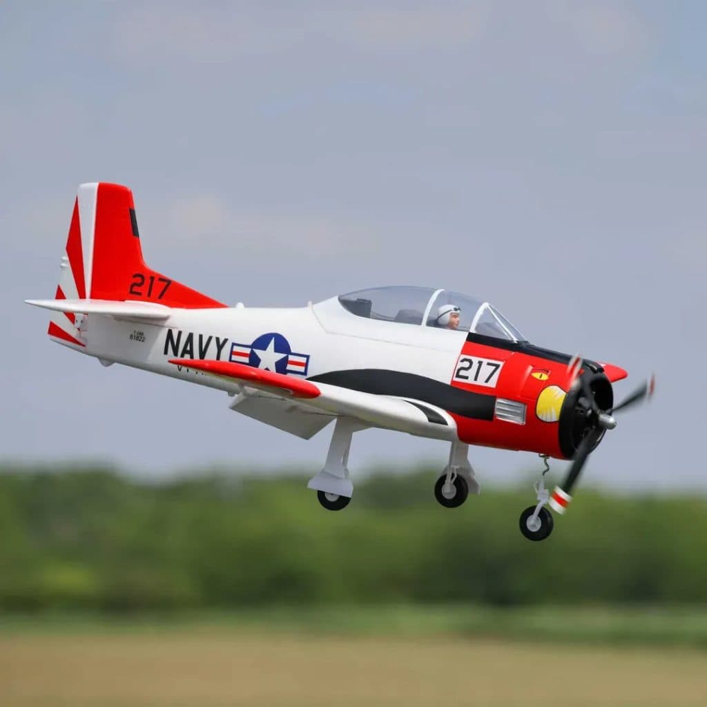 AVIÃO E-FLITE T-28 TROJAN 1.2M PNP con SMART EFL18375