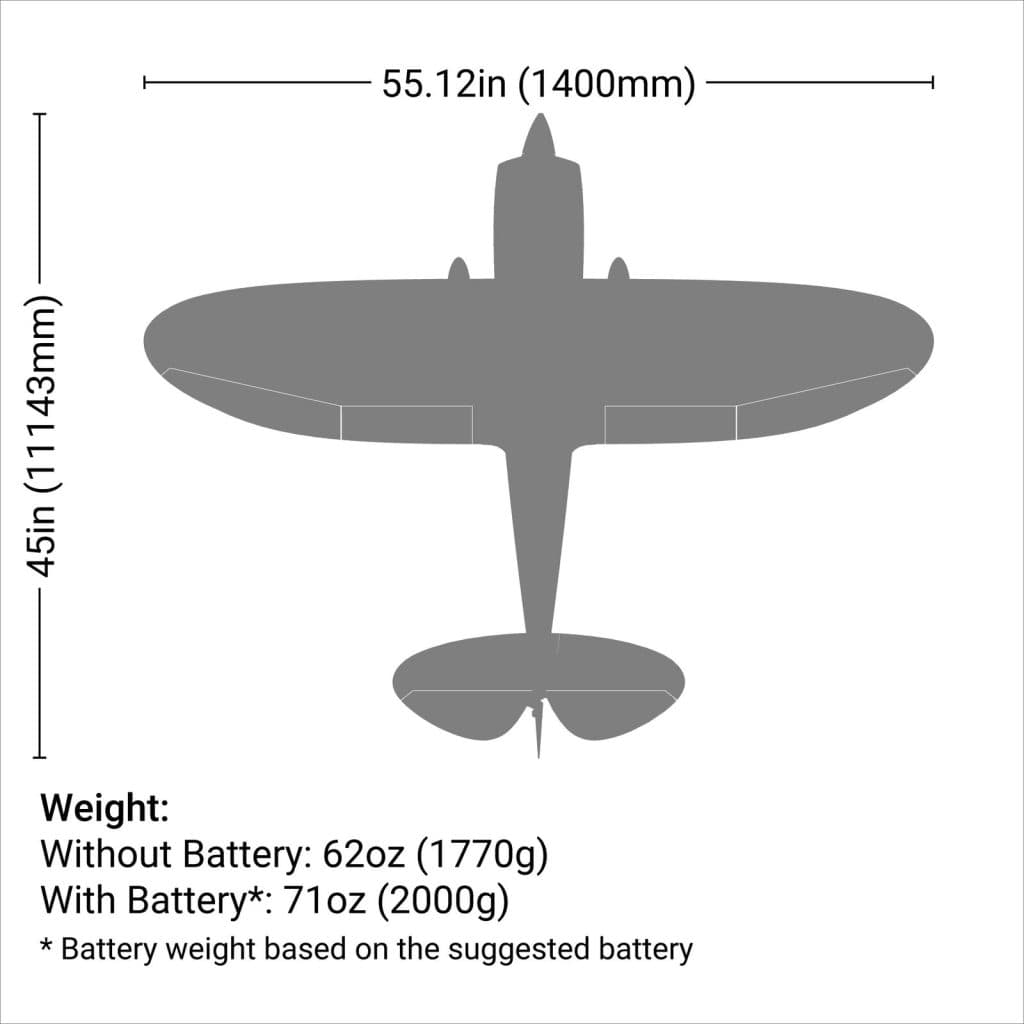 AVIÃO E-FLITE COMMANDER MPD 1.4M BNF BASIC