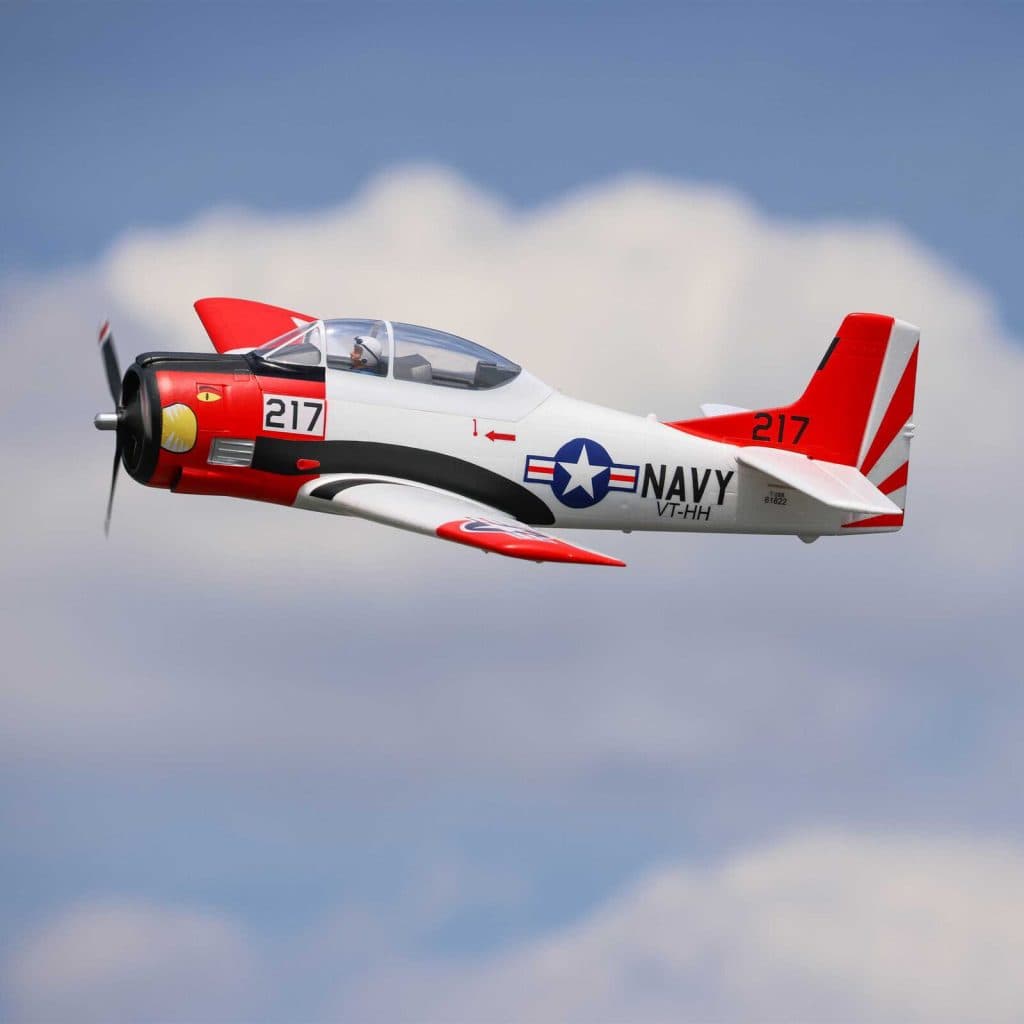 AVIÃO E-FLITE T-28 TROJAN 1.2M BNF BASIC con SMART EFL18350