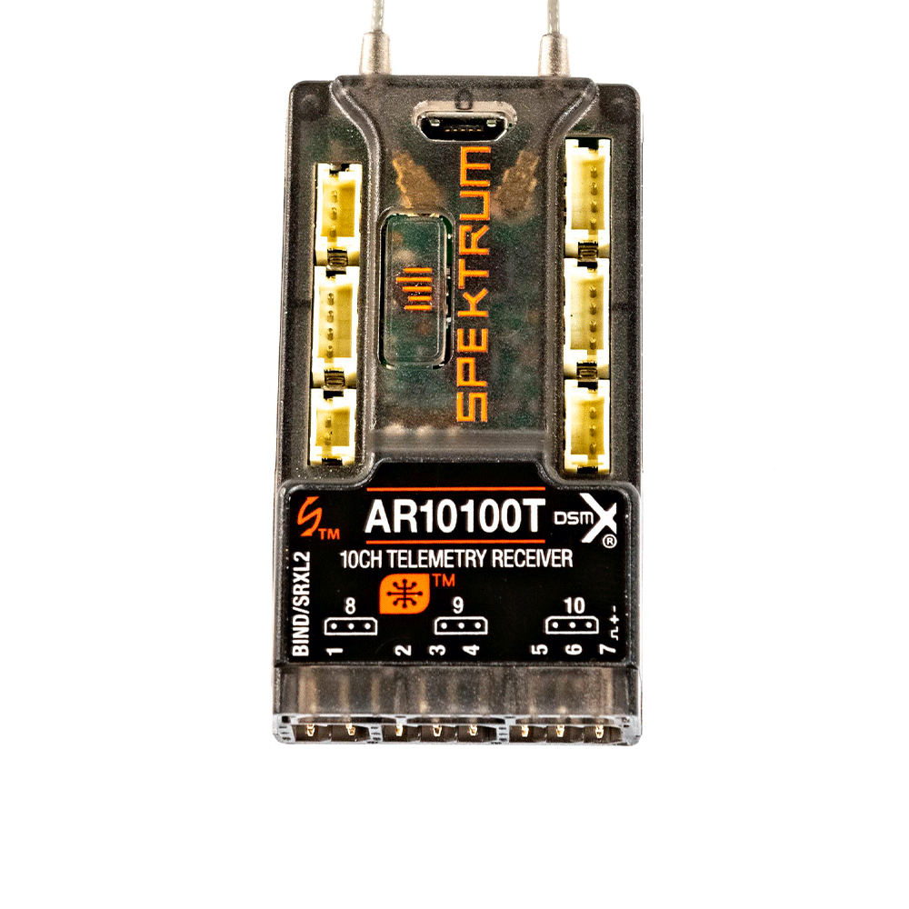 Receptor SPEKTRUM 10CH AR10100T DSMX TELEMETRY SPMAR10100T