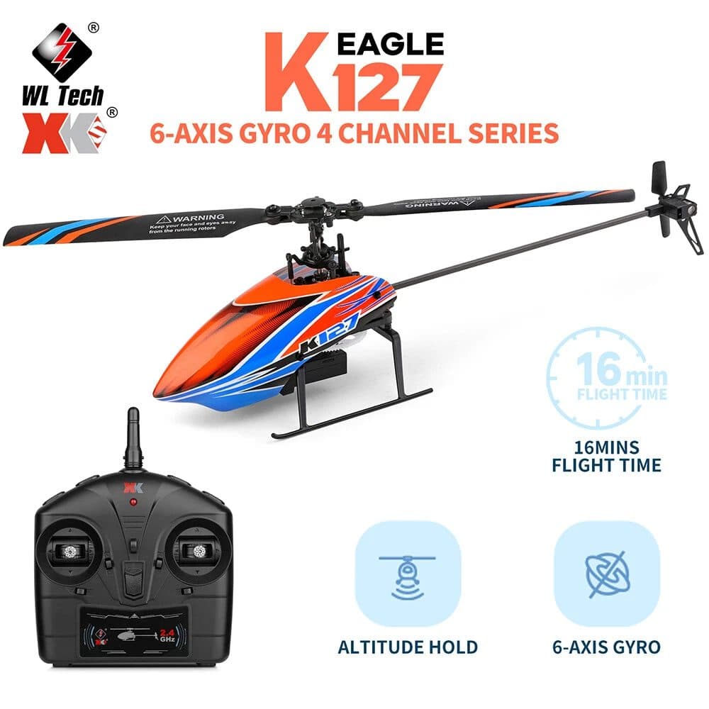 HELICÓPTERO WLTOYS EAGLE XK K127 4CH 6-AXIS GYRO