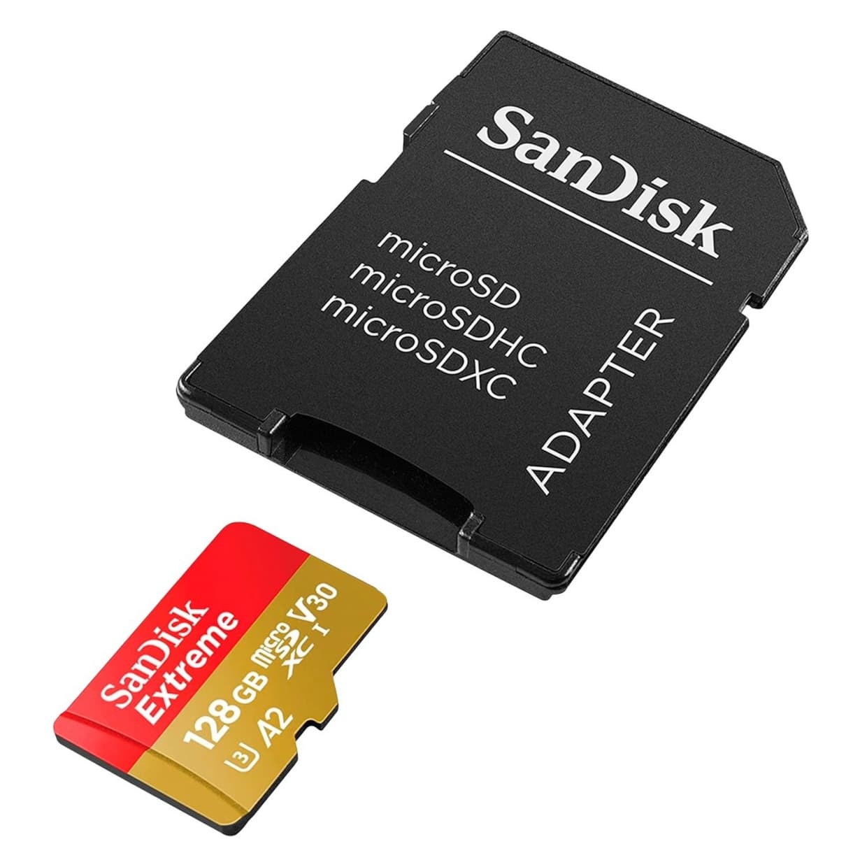 SANDISK MICROSDXC EXTREME 128GB 190MB/S CARD WITH ADAPTER