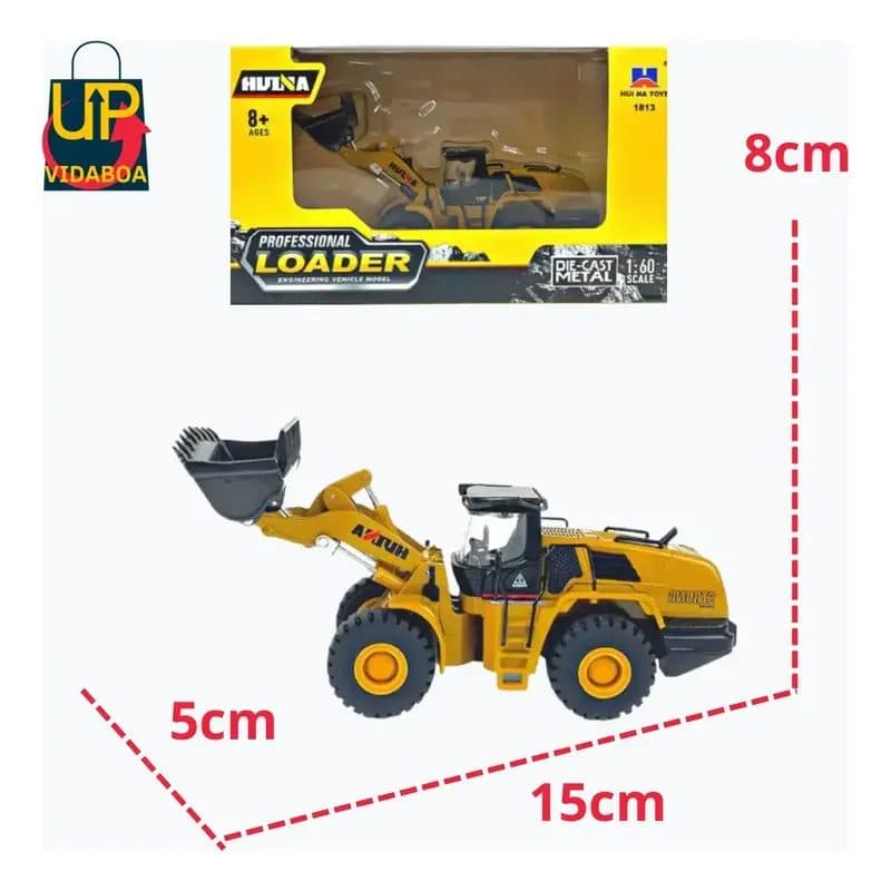 HUINA MINIATURA 1/60 METAL LOADER CARREGADORA 1813