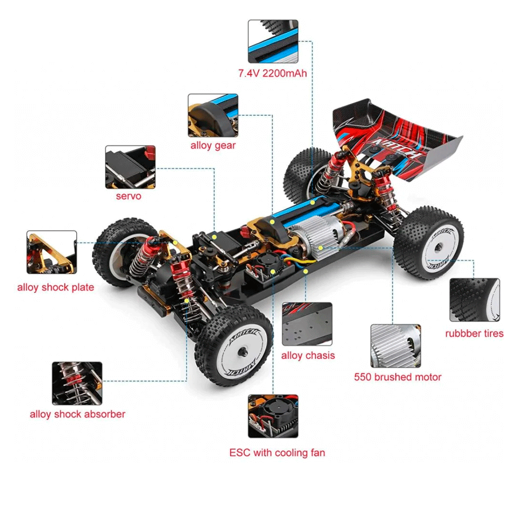 CARRO WLTOYS 1/10 BUGGY MATCH 45KM 4WD 104001