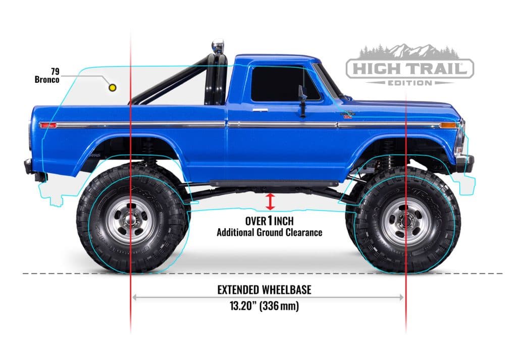 CARRO TRAXXAS 1/10 TRX-4 FORD 79 F-150 RANGER XLT TQI BLUE 92046-4