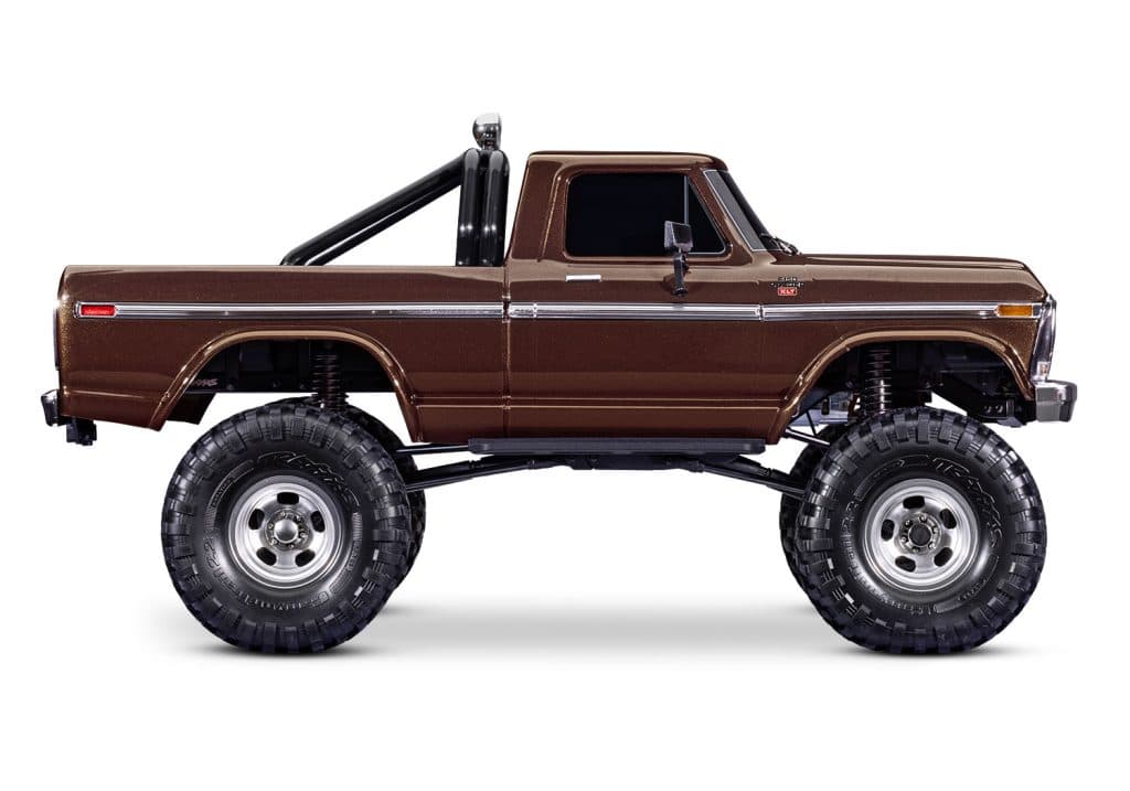 CARRO TRAXXAS 1/10 TRX-4 FORD 79 F-150 RANGER XLT TQI BROWN