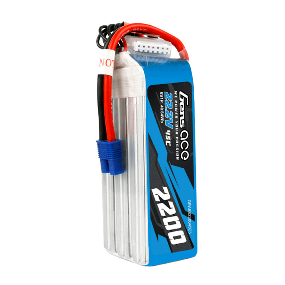 GENS ACE 22.2V 2200MAH 45C 6S LIPO EC3 PLUG GEA6S220045E3