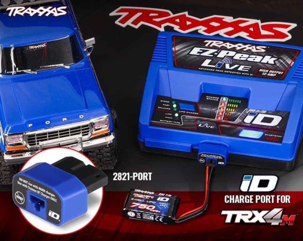 TRAXXAS ACC Adaptador ID CHARGING TRX-4M 2821-PORT (P/Cargador)