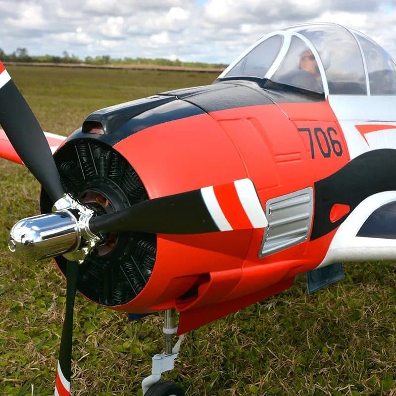 AVIAO FMS T-28D TROJAN V4 1400MM PNP RED FMS083PRD
