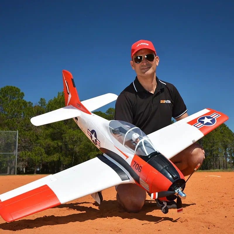 AVIAO FMS T-28D TROJAN V4 1400MM PNP RED FMS083PRD