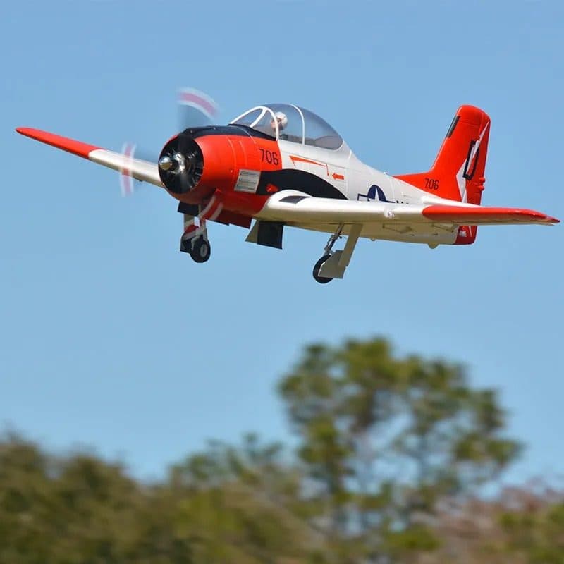 AVIAO FMS T-28D TROJAN V4 1400MM PNP RED FMS083PRD