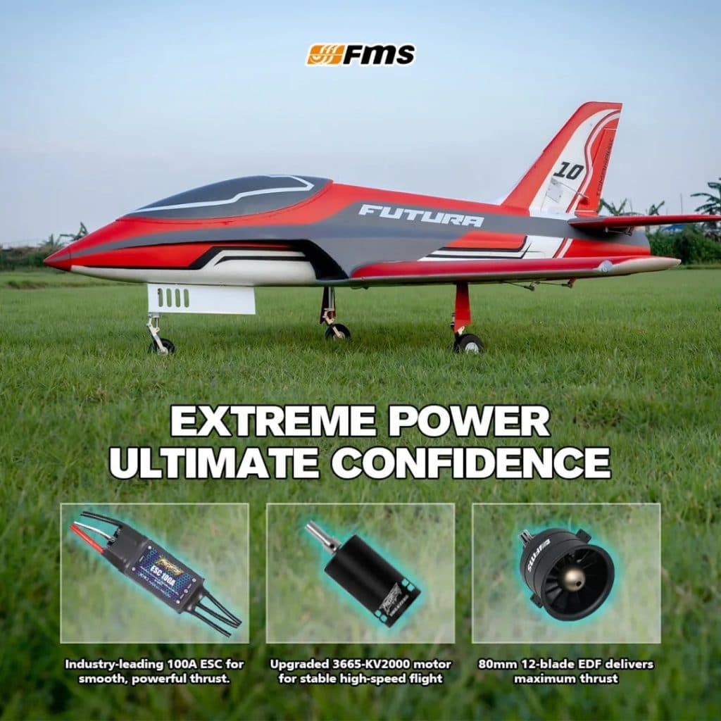AVIAO FMS FUTURA V3 EDF JET 80MM PNP FMS112PV3