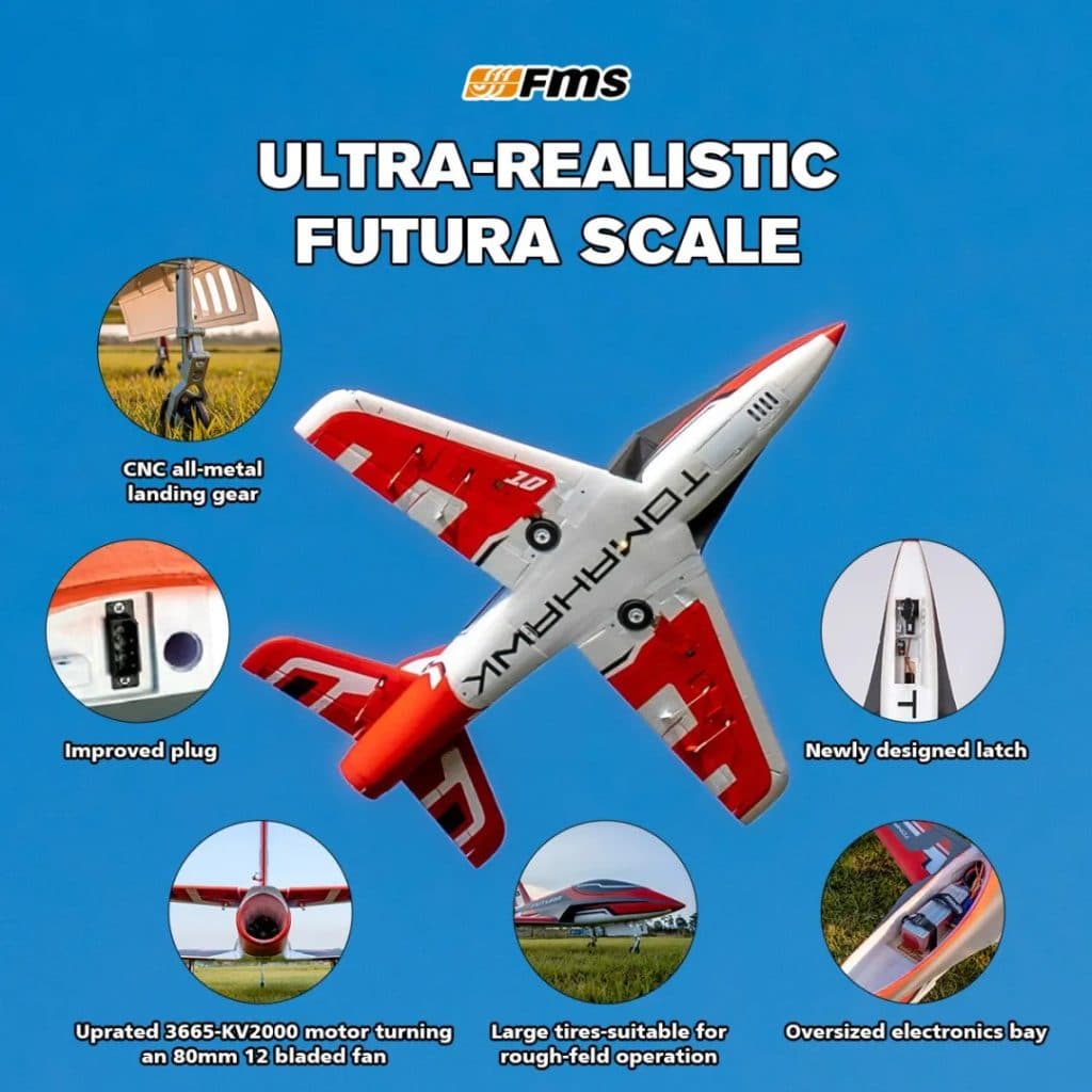 AVIAO FMS FUTURA V3 EDF JET 80MM PNP FMS112PV3
