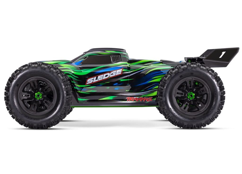 CARRO TRAXXAS 1/8 SLEDGE BLX 6S 4WD TQI BELTED GREEN