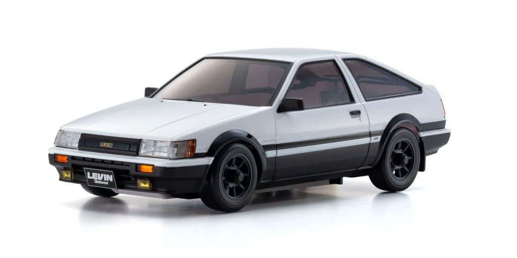CARRO KYOSHO MINI-Z AWD TOYOTA COROLLA LEVIN AE86 WHITE/BLACK 32641WBK