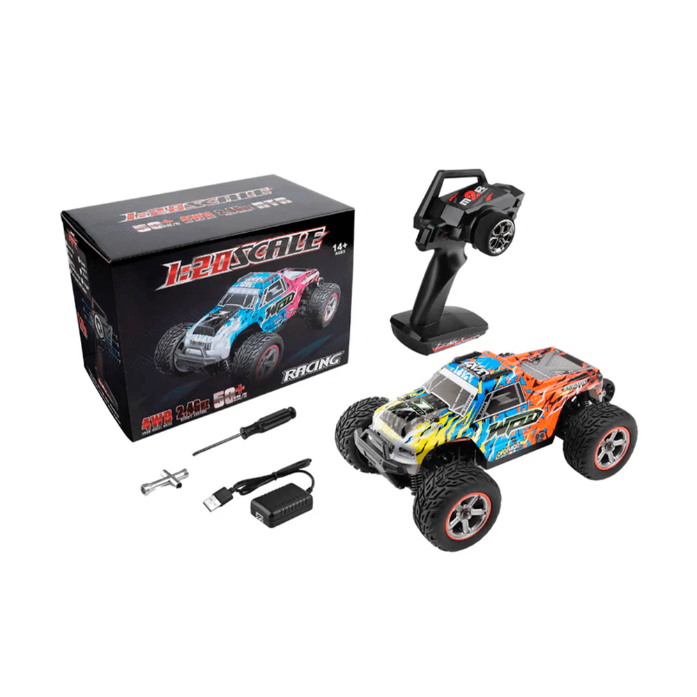 CARRO WLTOYS 1/20 WPD RACING 50KM 4WD ORANGE 204006