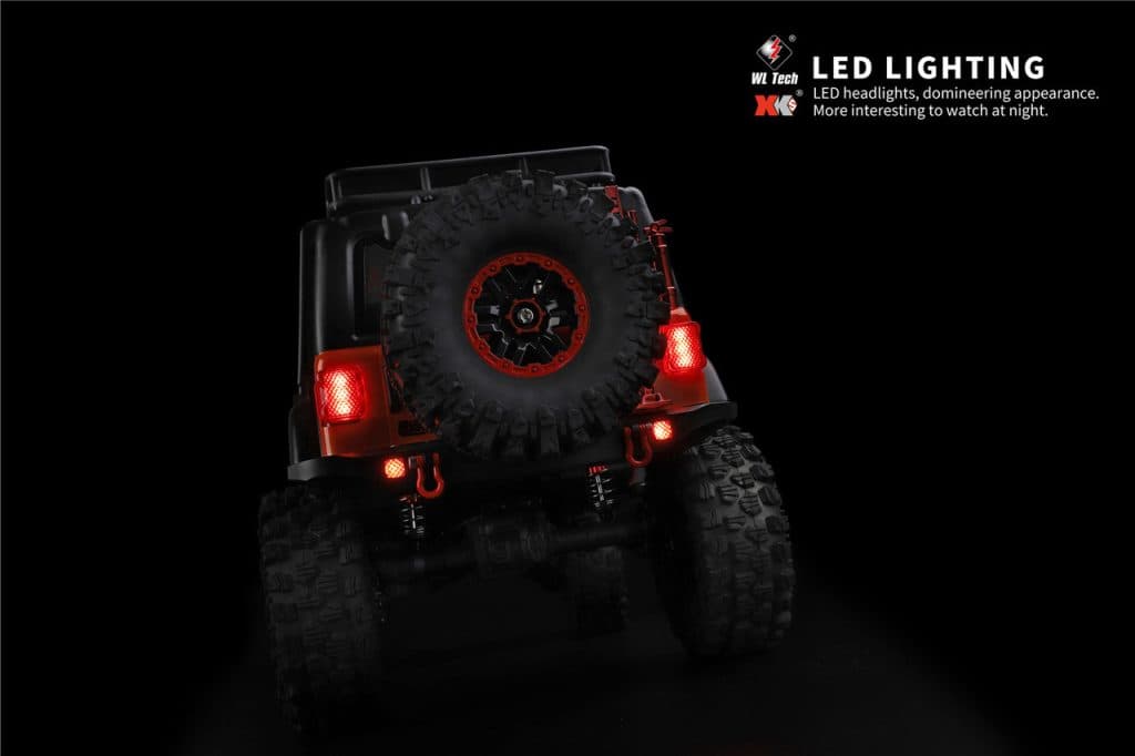 CARRO WLTOYS 1/10 JEEP STRENGTH CLIMBING 11KM 4WD METAL LARANJA 104010