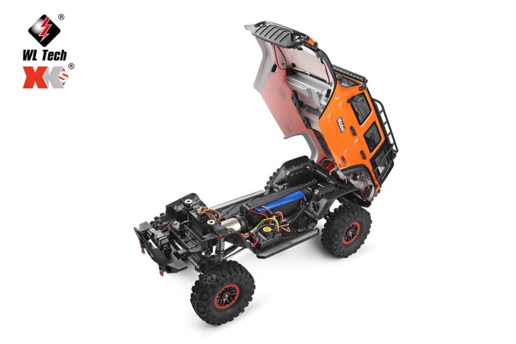 CARRO WLTOYS 1/10 JEEP STRENGTH CLIMBING 11KM 4WD METAL LARANJA 104010