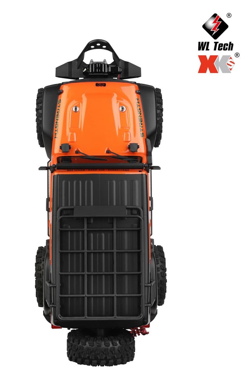 CARRO WLTOYS 1/10 JEEP STRENGTH CLIMBING 11KM 4WD METAL LARANJA 104010