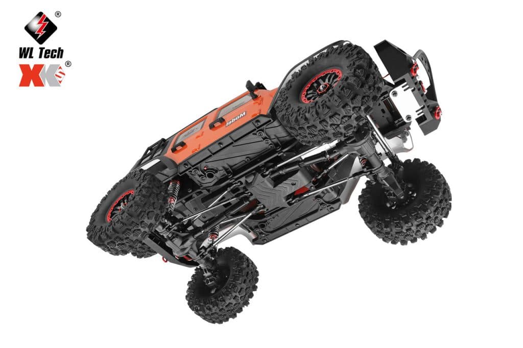 CARRO WLTOYS 1/10 JEEP STRENGTH CLIMBING 11KM 4WD METAL LARANJA 104010