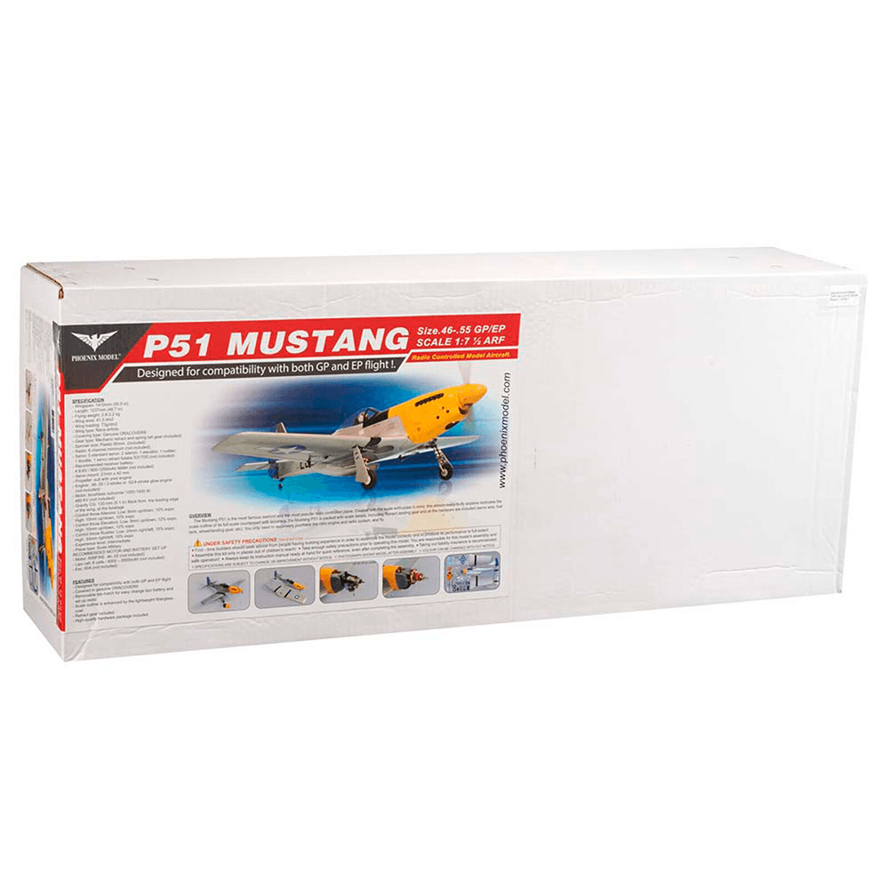 AVIAO PHOENIX P-51 MUSTANG 46-55 GP-EP ARF 55.5" PMMA0400