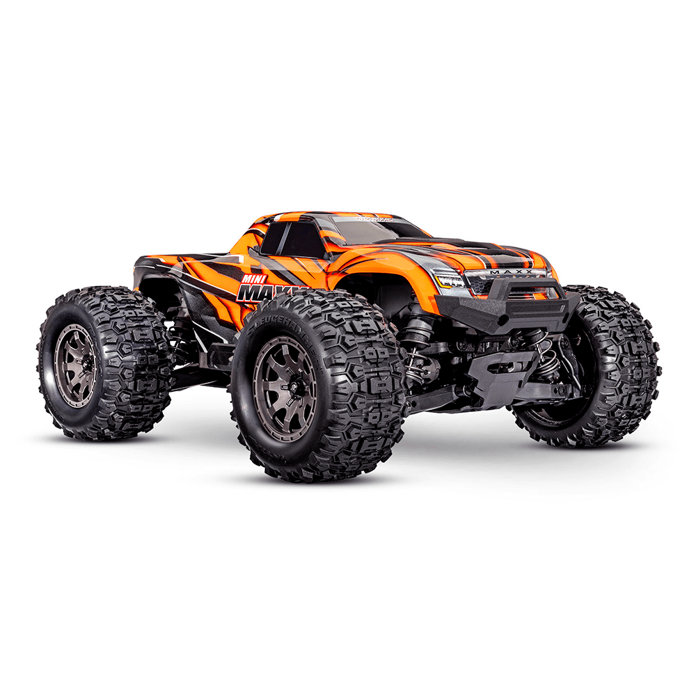 CARRO TRAXXAS MINI MAXX BL-2S 4WD RTR TQ ORANGE 107154-1