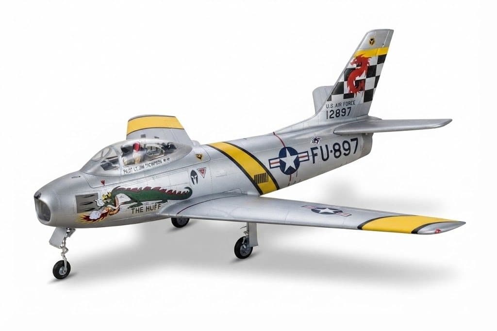 AVIAO FMS F-86 HUFF 80MM PNP SILVER FMS143PSL