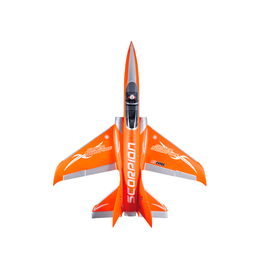 AVIÃO FMS SUPER SCORPION 90MM PNP LARANJA 6S FMS145POR6S