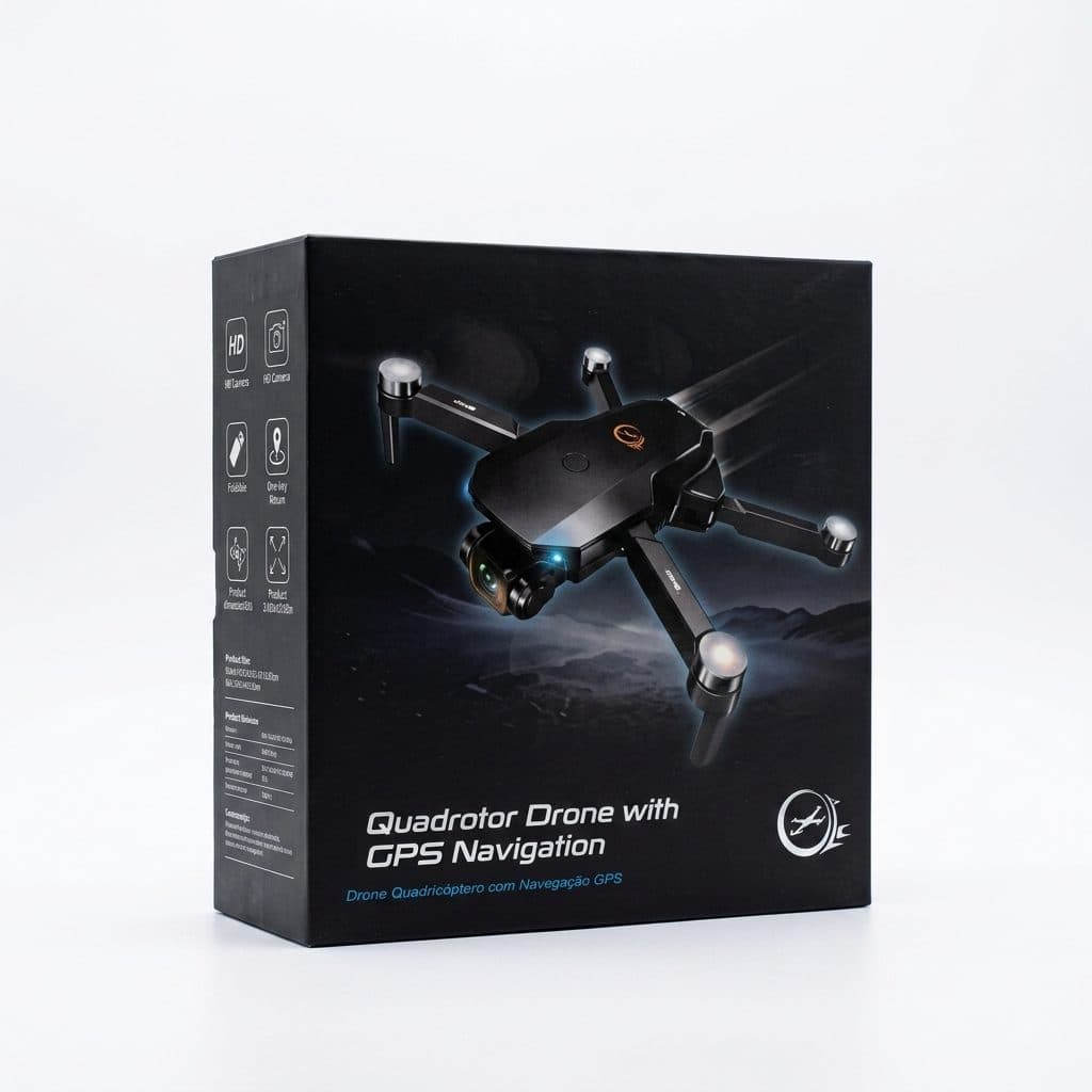DRONE BRINQUEDO 2665 QUADROTOR Cámara HD GPS WIFI/BLUETOOTH Negro