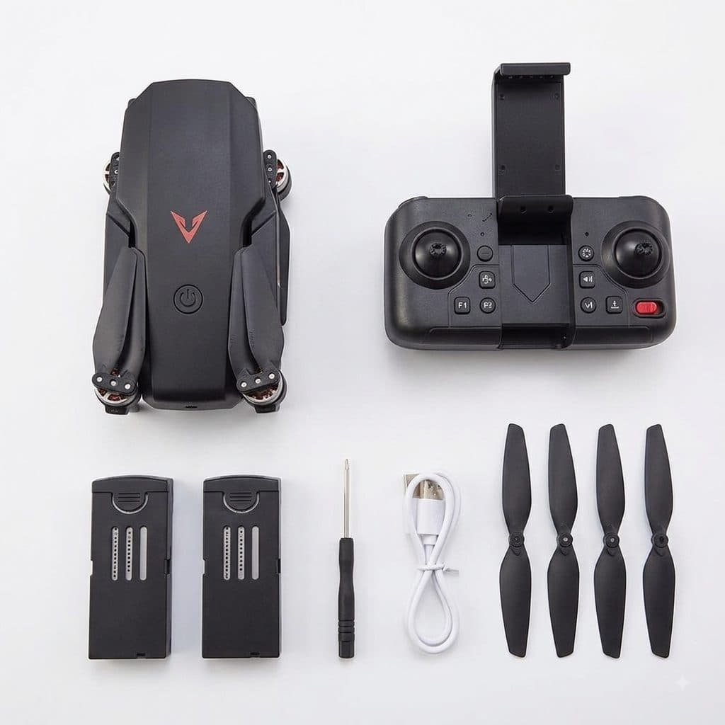 DRONE BRINQUEDO 2665 QUADROTOR Cámara HD GPS WIFI/BLUETOOTH Negro
