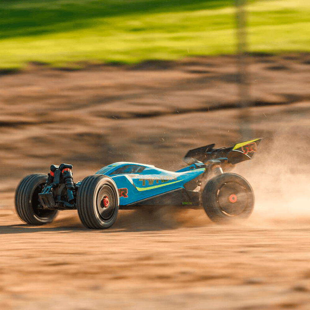CARRO ARRMA 1/8 TYPHON MEGA 665 4WD BUGGY BLUE ARA4206V4T1