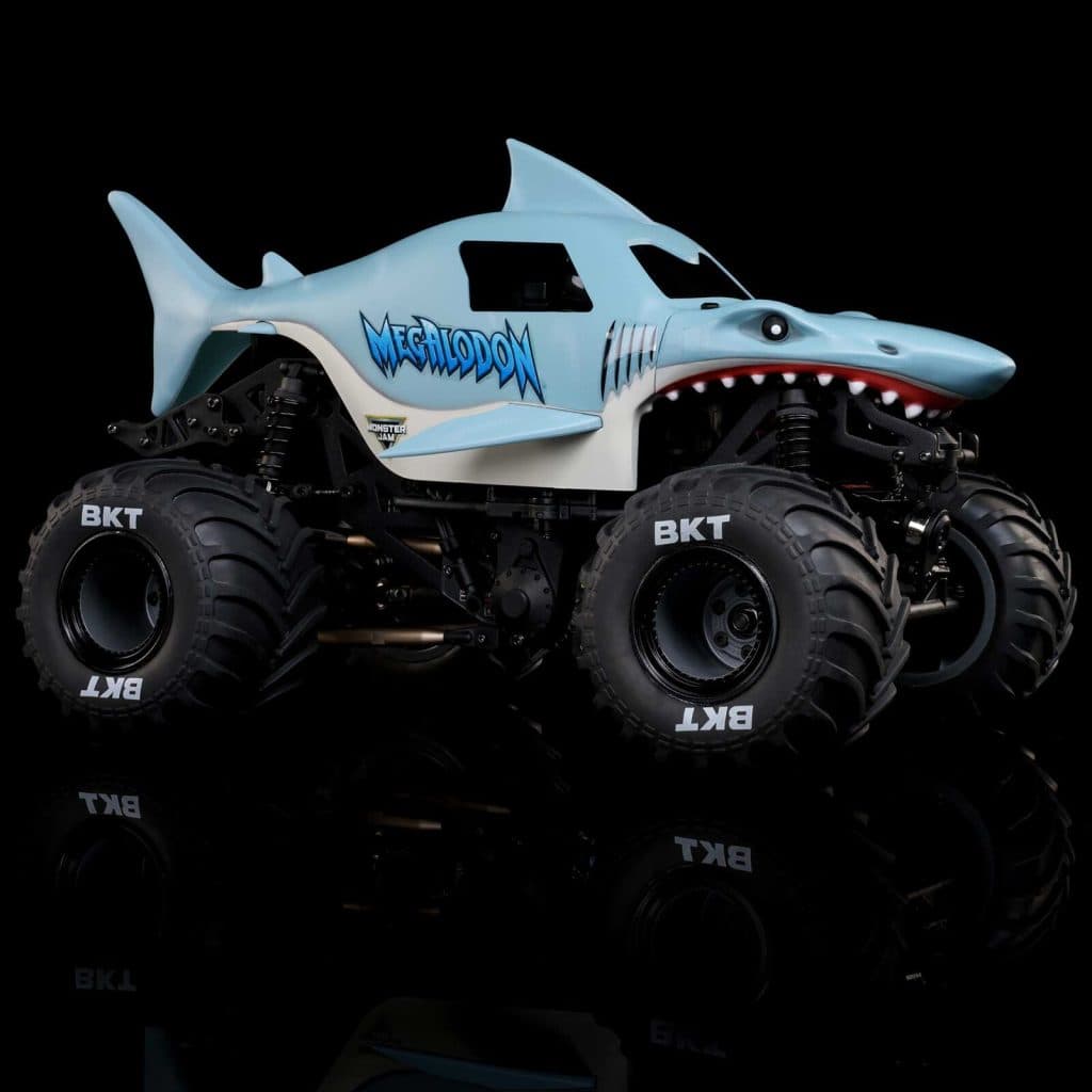 CARRO LOSI 1/18 MINI LMT MEGALODON 2S 4WD RTR MONSTER BLUE